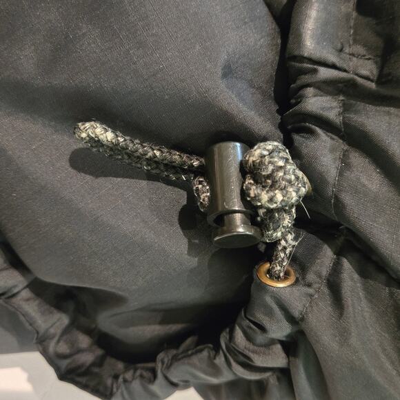 Vintage 1990's XL Charles Chevignon "Mark VI Engines" Black Down Puffer Jacket - Picture 10 of 11